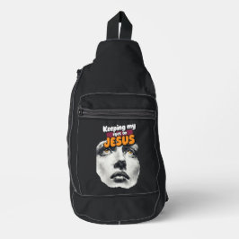 Meine Augen auf JESUS gerichtet - Christlich Crossbody Bag