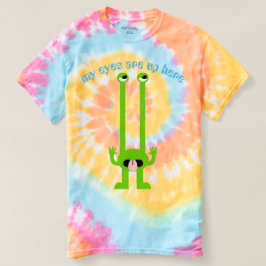 "Meine Augen sind hier oben", Alberne Alien Emoji  T-Shirt