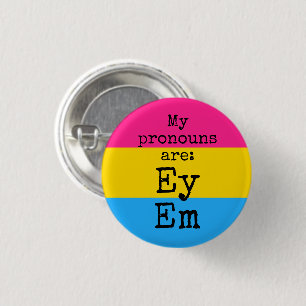 Meine Aussprache lautet: Ey Em - Pansexuelle Flagg Button