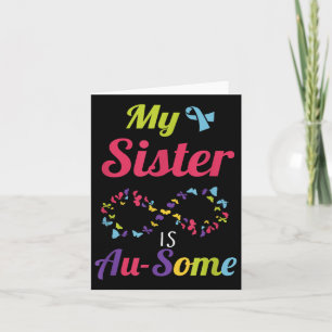 Meine Autistische Schwester ist Phantastisch Autis Karte