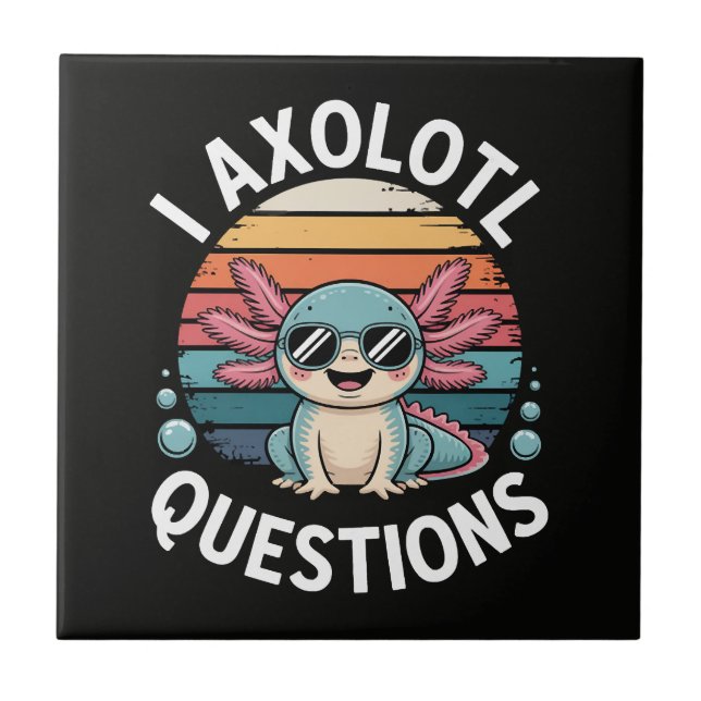Meine Axolotl Fragen Fliese (Vorderseite)