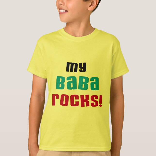 Meine Baba Rocks T - Shirt und Geschenke (Vorderseite)