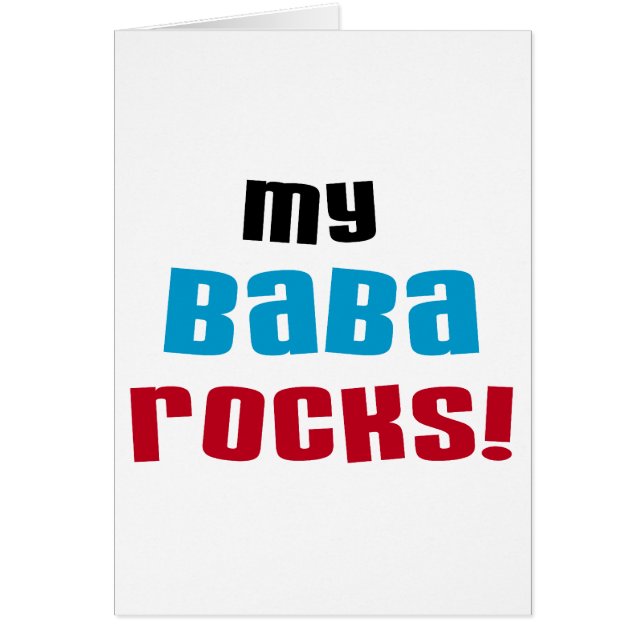 Meine Baba Rocks T - Shirt und Geschenke (Vorne)