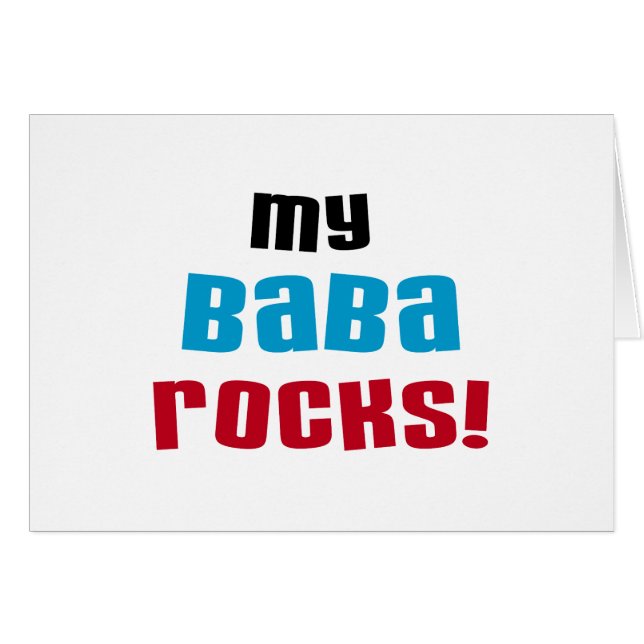 Meine Baba Rocks T - Shirt und Geschenke (Vorderseite (Horizontal))