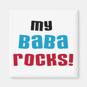Meine Baba Rocks T - Shirt und Geschenke Magnet