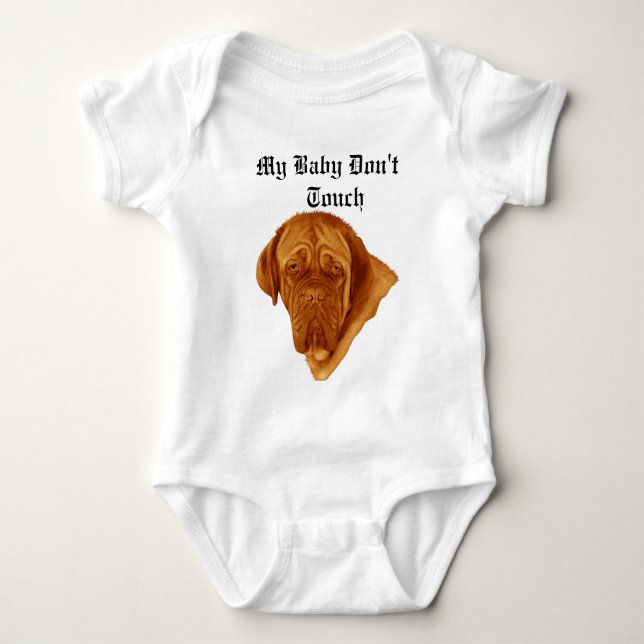 Meine Baby-Dont-Touch sagte der Dogue de Bordeaux. Baby Strampler (Vorderseite)