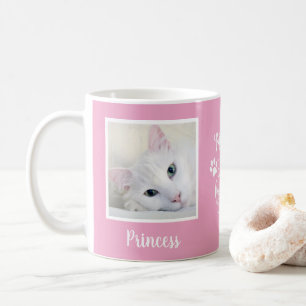 Meine Babys haben Pfoten Foto pink Kaffeetasse
