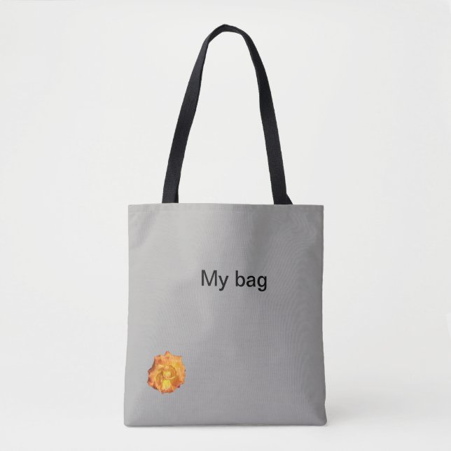 Meine Bag Schulter-Tasche mit orangefarbener Rose (Vorderseite)