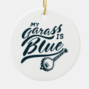 Meine Banjo-Glas ist blau Keramik Ornament