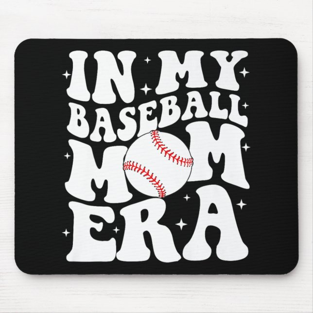 Meine Baseball Mama Ära Baseball Mama Game Day Müt Mousepad (Vorne)