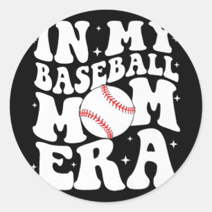 Meine Baseball Mama Ära Baseball Mama Game Day Müt Runder Aufkleber