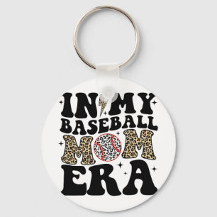 Meine Baseball-Mama Era Leopard Mama Baseball Mama Schlüsselanhänger