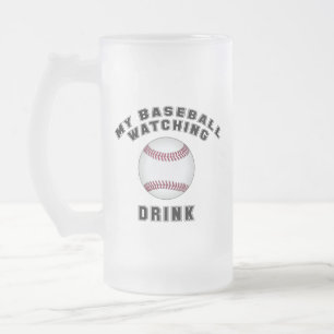 Meine Baseball-Tasse zum Trinken Mattierter Glasbl Mattglas Bierglas
