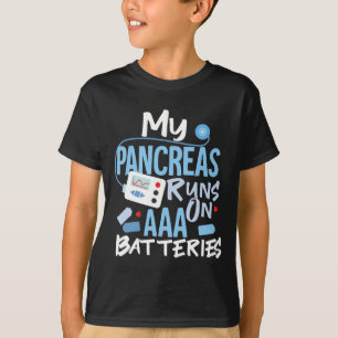 Meine Bauchspeicheldrüse läuft auf AAA-Akkus Typ 1 T-Shirt