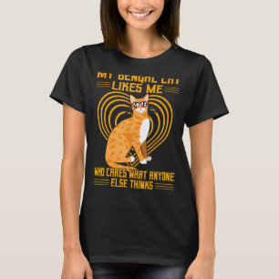 Meine Bengalische Katze mag mich, wer kümmert, was T-Shirt