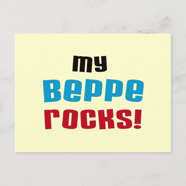 Meine Beppe Rocks T - Shirt und Geschenke Postkarte (Vorderseite)