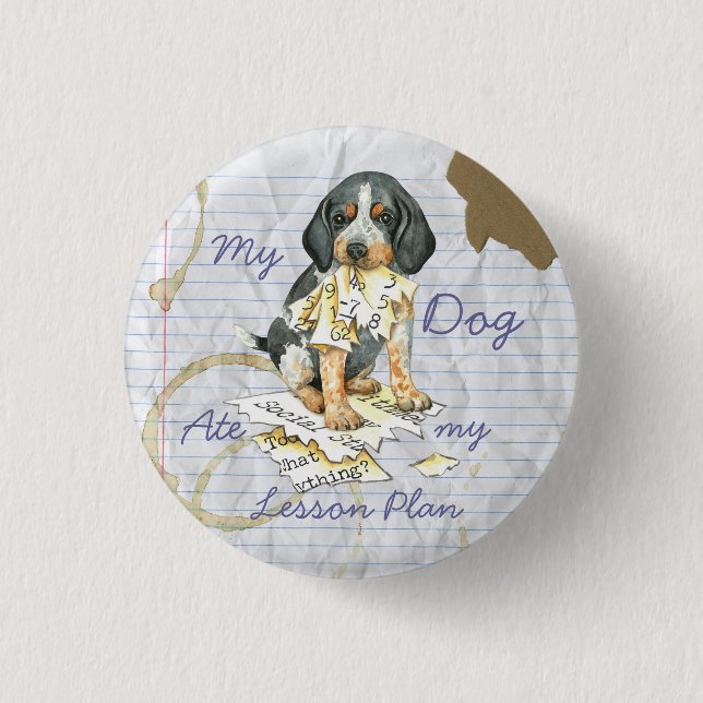 Meine Berner Ate My Lessingplan Button (Vorderseite)