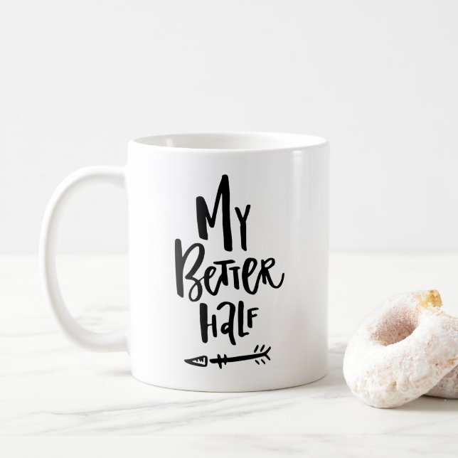 Meine bessere halbe Tasse mit Links Pfeil (Mit Donut)