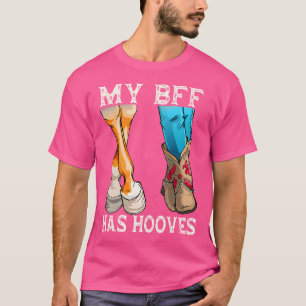 Meine beste Freundin hat Hufe Lustige Pferde Reite T-Shirt