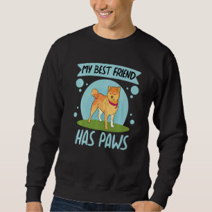 Meine beste Freundin hat Pfoten Frauen Corgi Hunde Sweatshirt