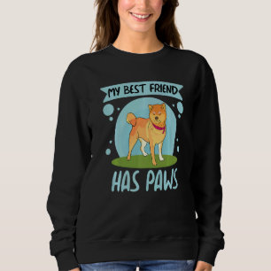 Meine beste Freundin hat Pfoten Frauen Corgi Hunde Sweatshirt