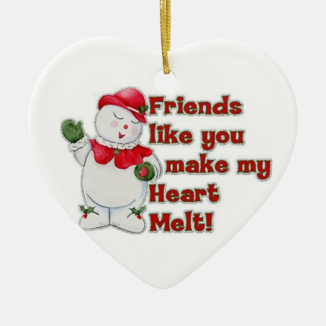 MEINE BESTE FREUNDIN IN CHRISTMAS "DEKORATION" U M KERAMIK ORNAMENT (Vorne)