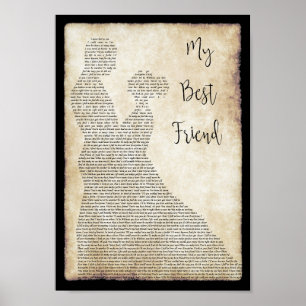 Meine beste Freundin Song Lyric Man Lady Dancing P Poster