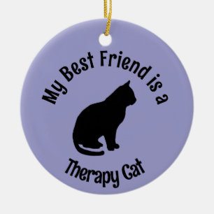 Meine beste Freundin (Therapy Cat) Keramik Ornament