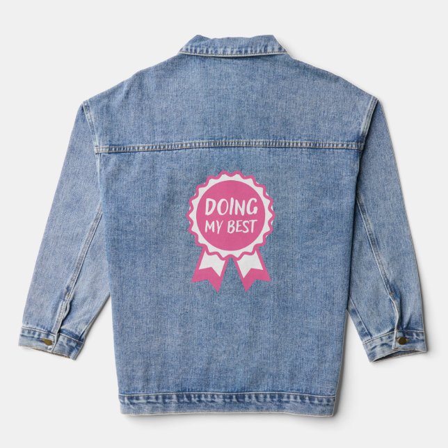 Meine beste rosa Multifunktionsleiste Jeansjacke (Rückseite)