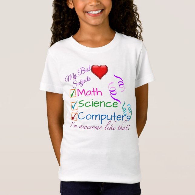 Meine besten Themen - Mathe, Wissenschaft, T-Shirt (Vorderseite)