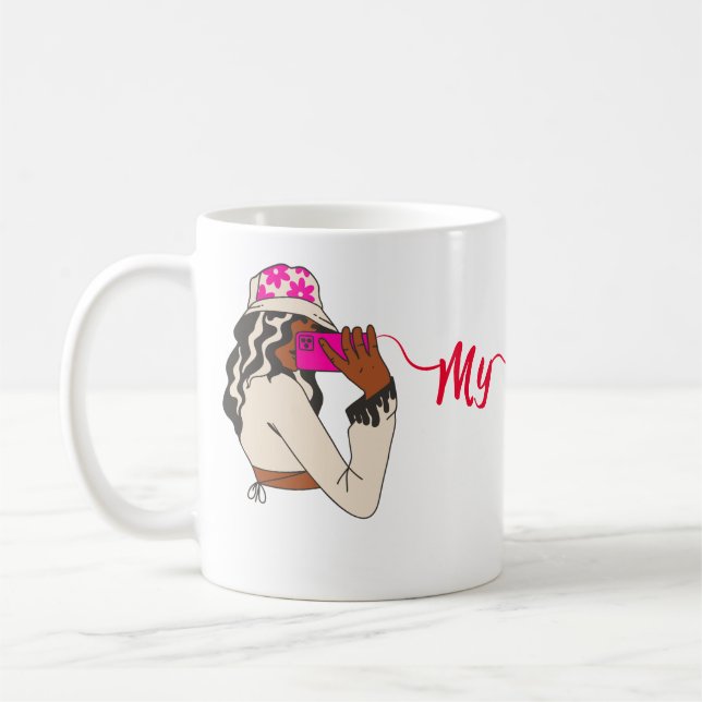 Meine Bestie Call-Tasse - Mädchen chatten Design Kaffeetasse (Links)