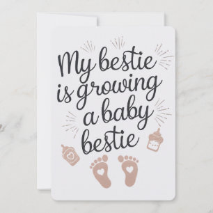 Meine Bestie wächst eine Baby Bestie Funny Pregnan Einladung