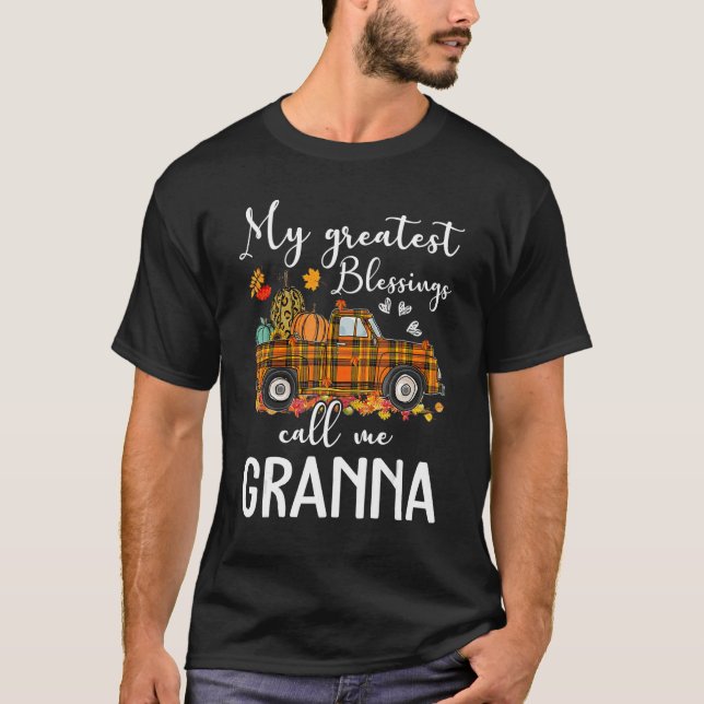 Meine Beststen Segnungen nennen mich Granna Herbst T-Shirt (Vorderseite)