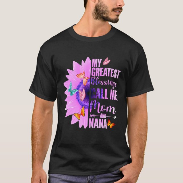 Meine Beststen Segnungen nennen mich Mama und Nana T-Shirt (Vorderseite)