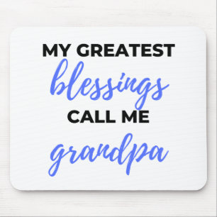 Meine Beststen Segnungen nennen mich Opa schwarz Mousepad