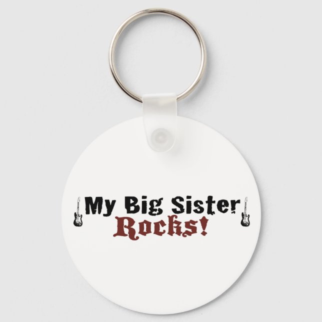 Meine Big Sister Rocks Schlüsselanhänger (Vorderseite)