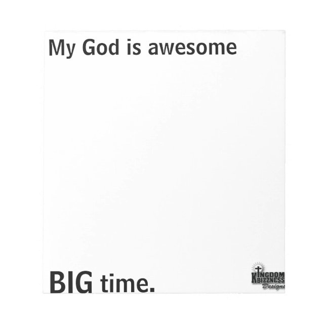 Meine Big Time Collection Notizblock (Vorderseite)