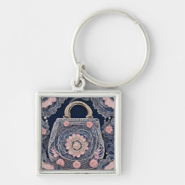 Meine blaue Purpurkünstlerin Schlüsselanhänger