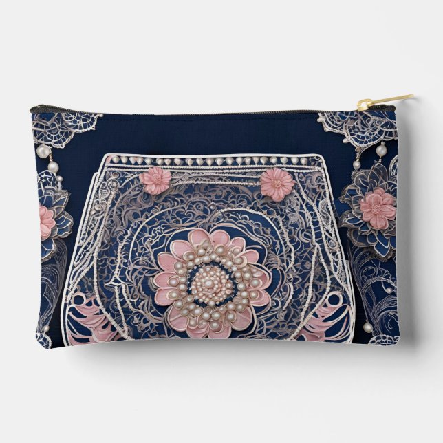 Meine blaue Purpurkünstlerin Zubehörtasche (Rückseite)