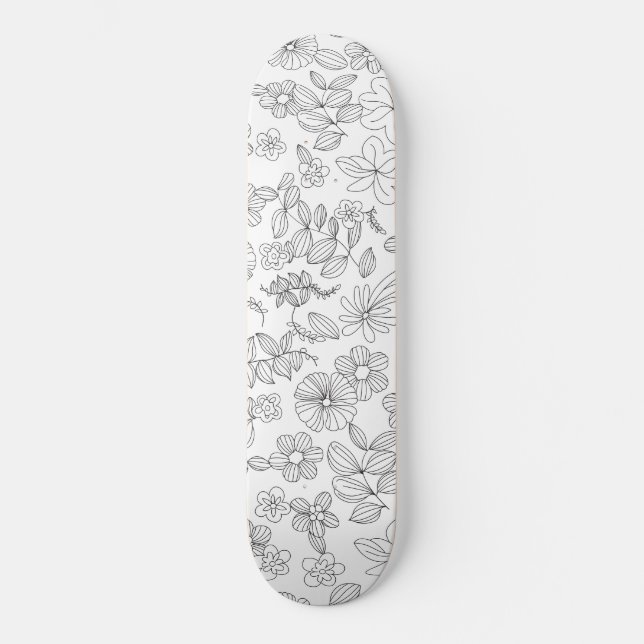 Meine Blume Design 3 Skateboard (Vorderseite)