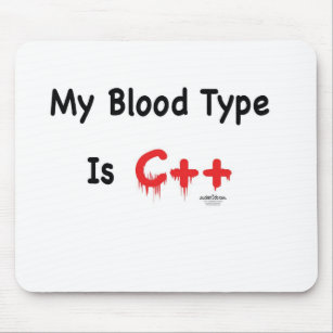 Meine Blutgruppe ist c++ Mousepad