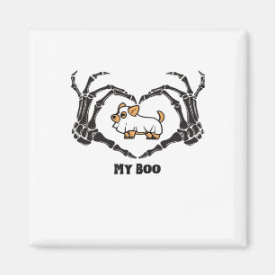 Meine Boo Chihuahua-Kostüme mit Skeletthörnchen Magnet