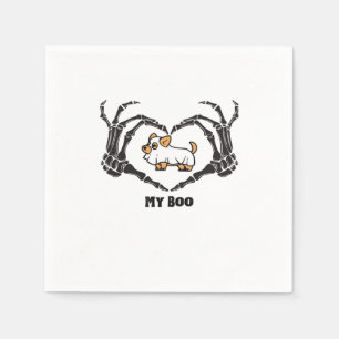 Meine Boo Chihuahua-Kostüme mit Skeletthörnchen Serviette