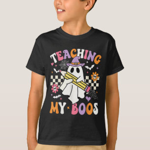 Meine Boos Ghost-Lehrerin Niedlich Groovy Hallowe T-Shirt