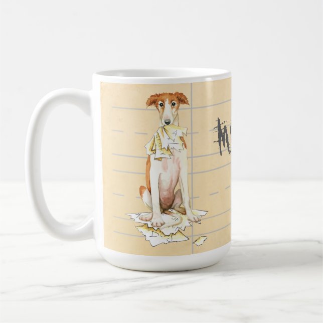 Meine Borzoi Ate Meine Hausaufgaben Kaffeetasse (Links)