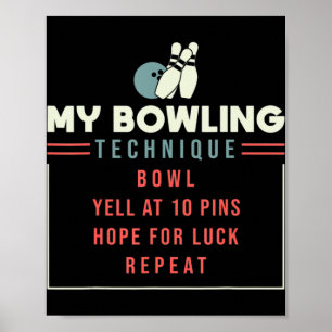 Meine Bowling-Technik - Bowling Poster