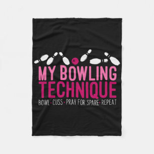 Meine Bowling-Technik - Funny Bowler Fleecedecke