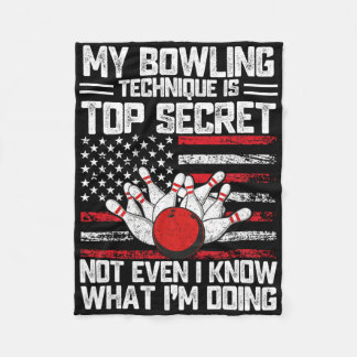 Meine Bowling-Technik ist hochgeheim, lustiger Bow Fleecedecke