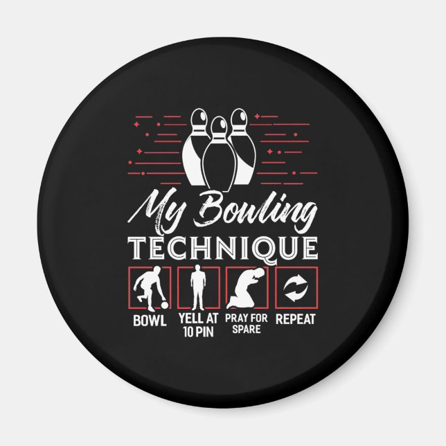 Meine Bowling-Technik Magnet (Vorne)
