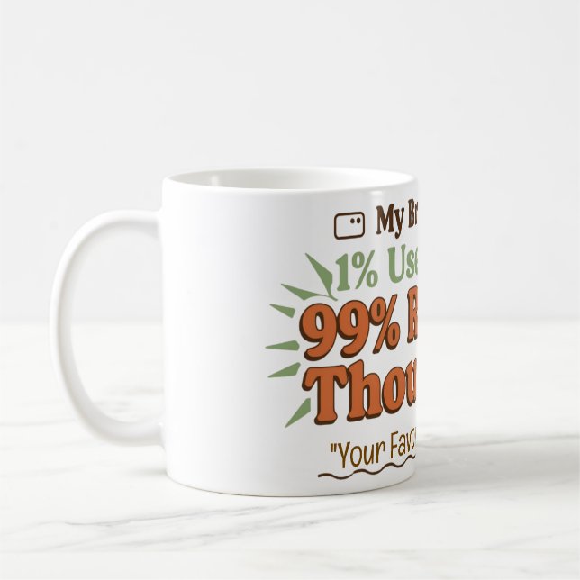 Meine Brain Tabs Retro-Kaffeetasse  Kaffeetasse (Links)